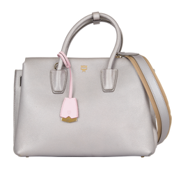 Milla Tote, Leather, Silver, MIK, CL/S, 2*